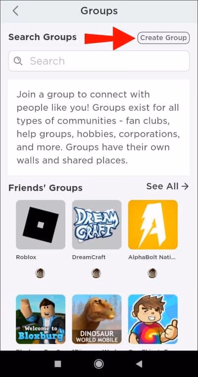 Create Group on Roblox