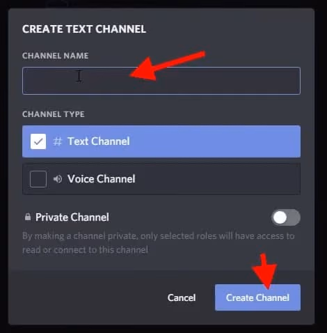 Enter Channel Name