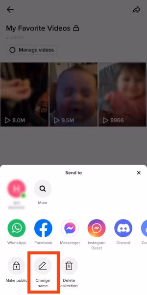 Renaming a Folder on TikTok