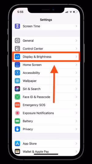 Display and Brightness Settings