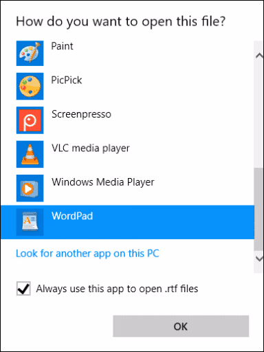 How can you open the RTF file