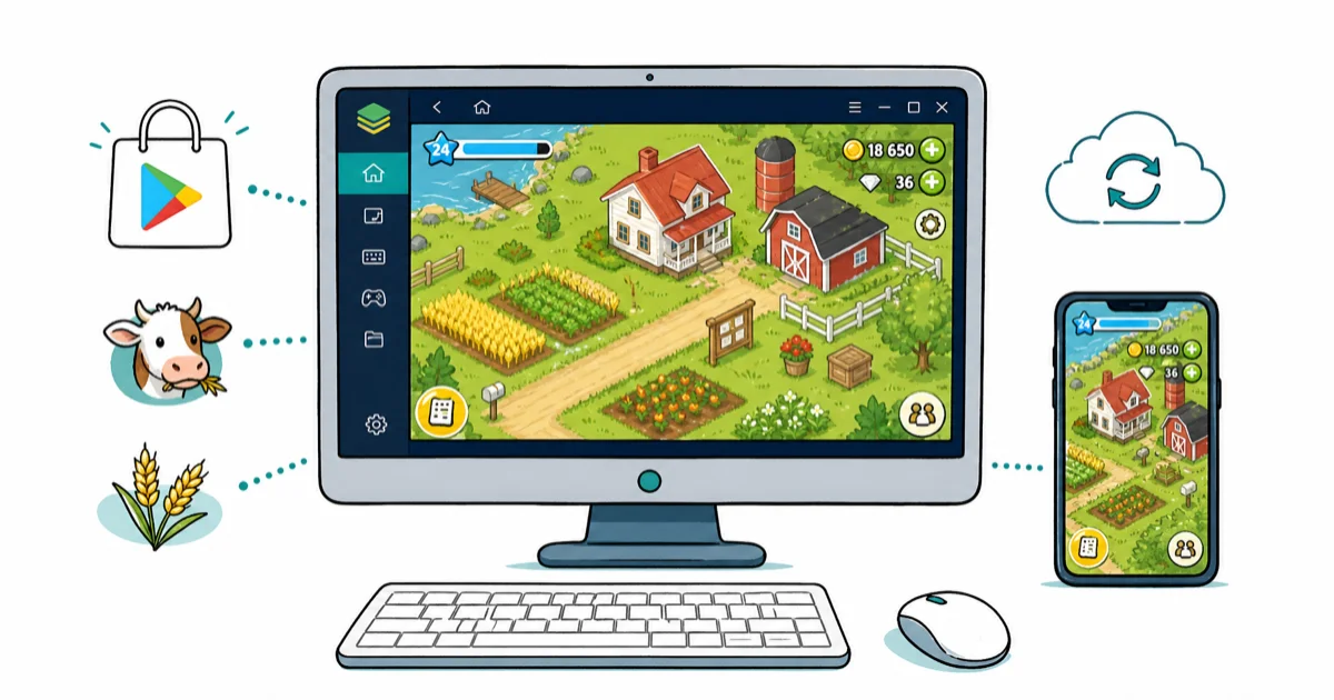 How to Play Hay Day on PC Using BlueStacks or Phone Mirror cover image