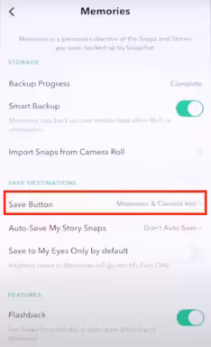 Saving Snaps To Camera Roll