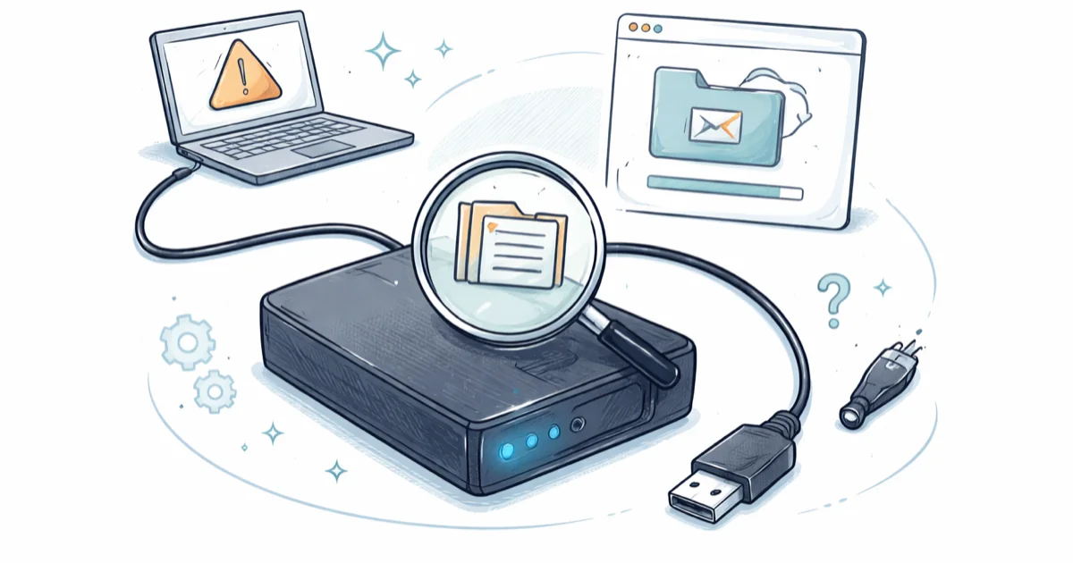 Recover Files from External Hard Drive Not Detected cover image