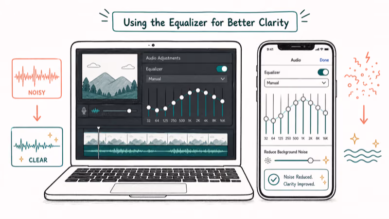 Hand-drawn illustration: Using the Equalizer for Better Clarity