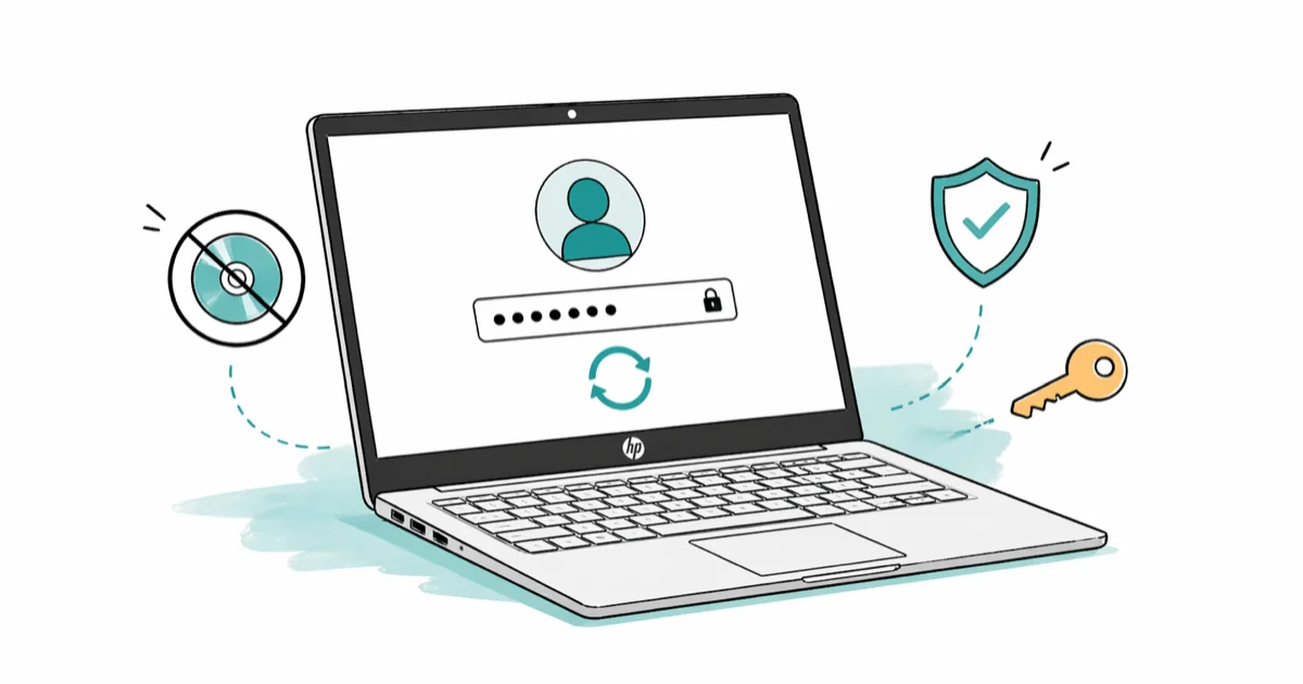 Reset Password on HP Laptop Without Disk: 5 Safe Ways cover image