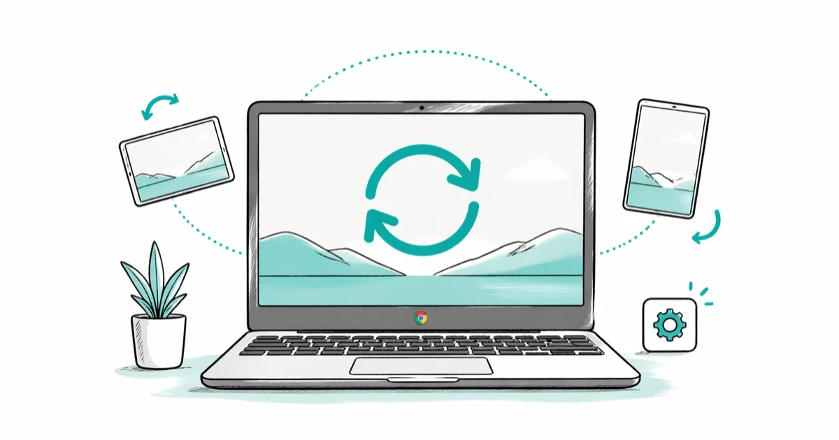 How to Rotate Screen on Chromebook: Shortcut + Settings cover image