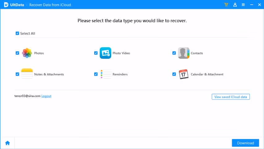 select iCloud file types