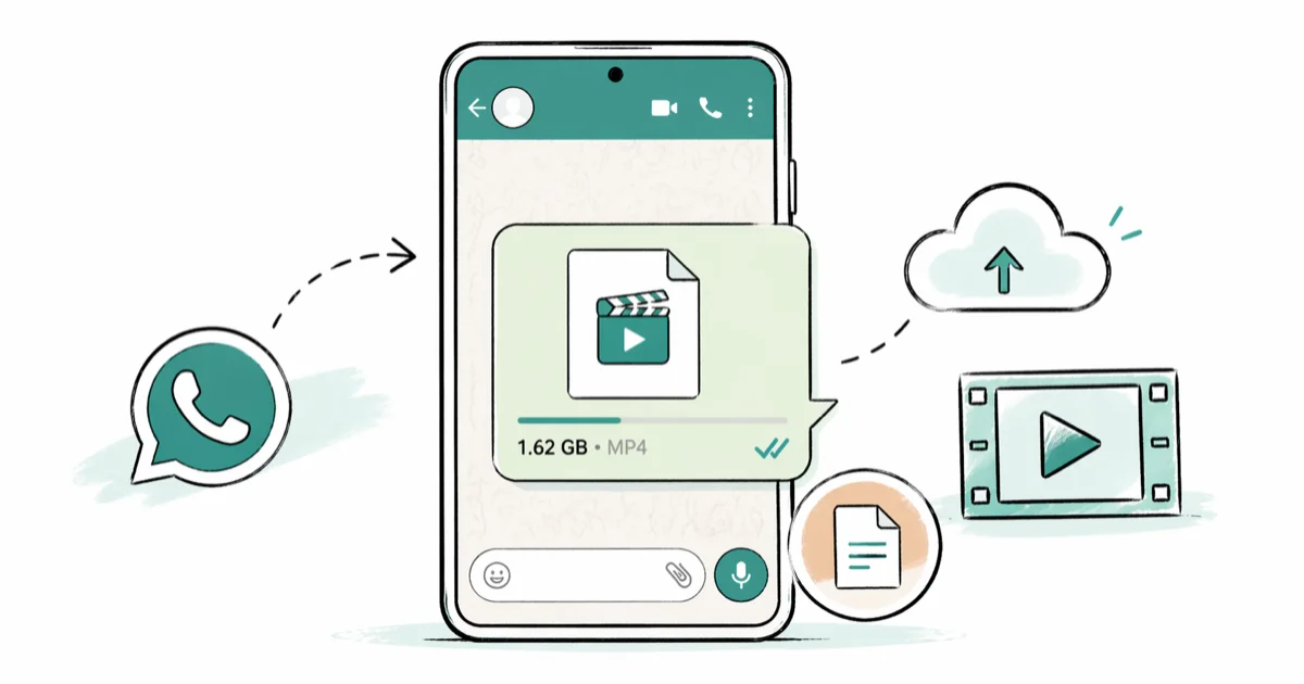 How to Send Large Videos on WhatsApp Without Limits cover image