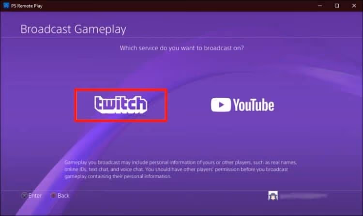 Use Twitch to be the streaming option.