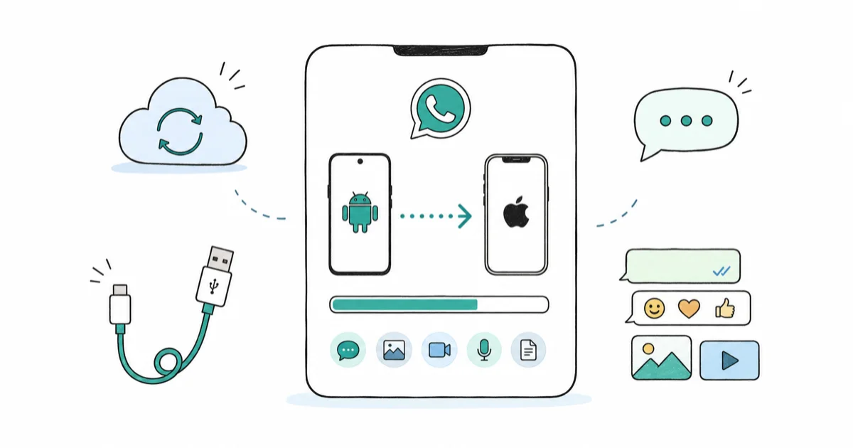 How to Transfer WhatsApp From Android to iPhone (2026) cover image