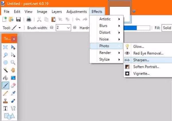 How to unblur a picture via Paint.net