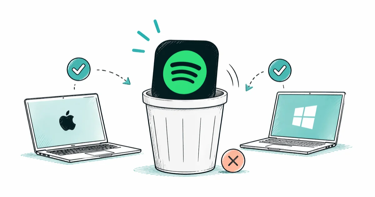 How to Uninstall Spotify on Mac or Windows Completely cover image