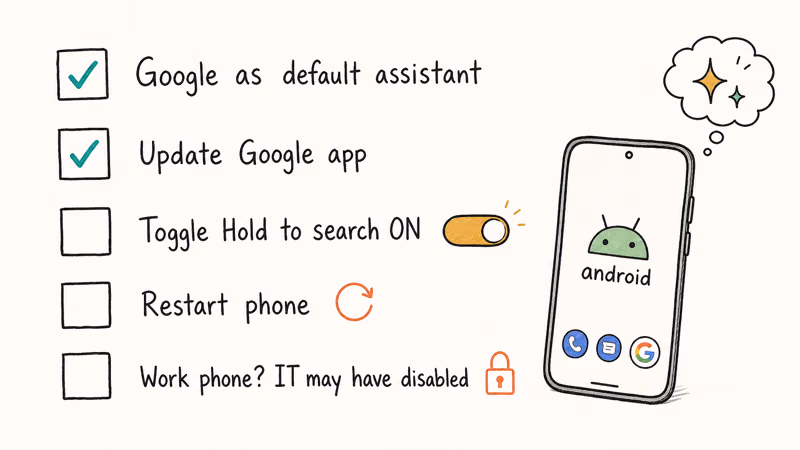 Five common fixes for when Circle to Search long-press gesture does nothing