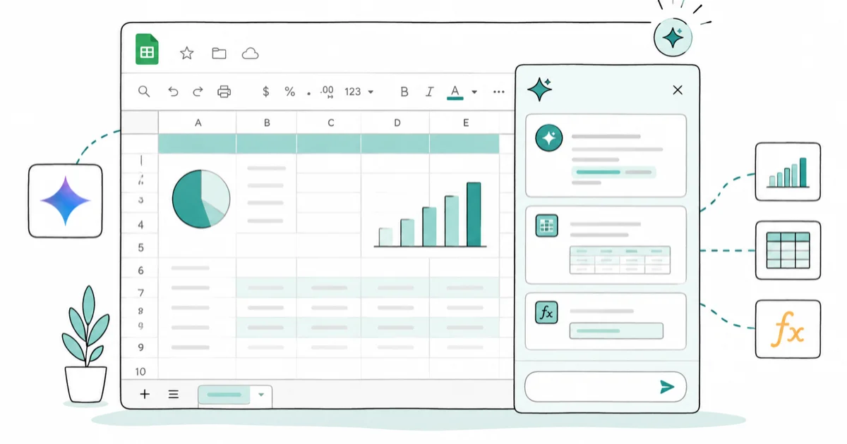 How to Use Gemini in Google Sheets: Side Panel and Formulas cover image