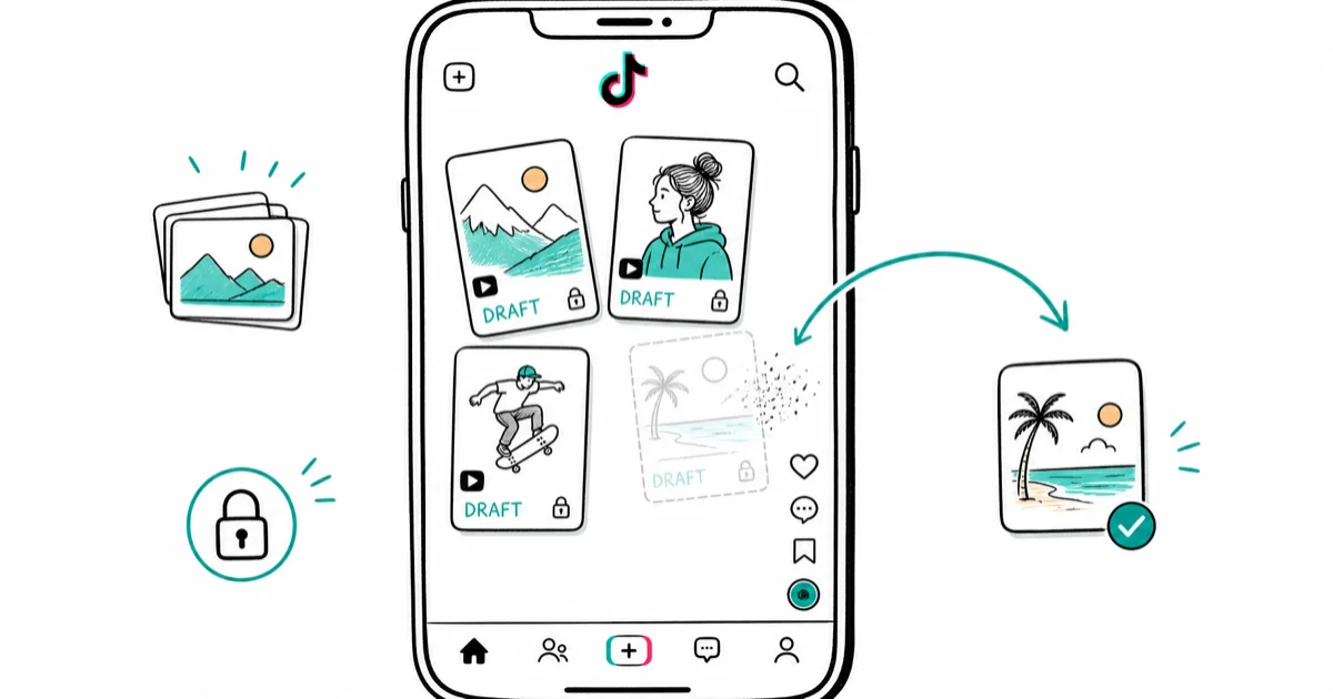 Will Deleting TikTok Delete Your Drafts? Save Them First cover image