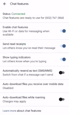 Disable Rcs Messaging