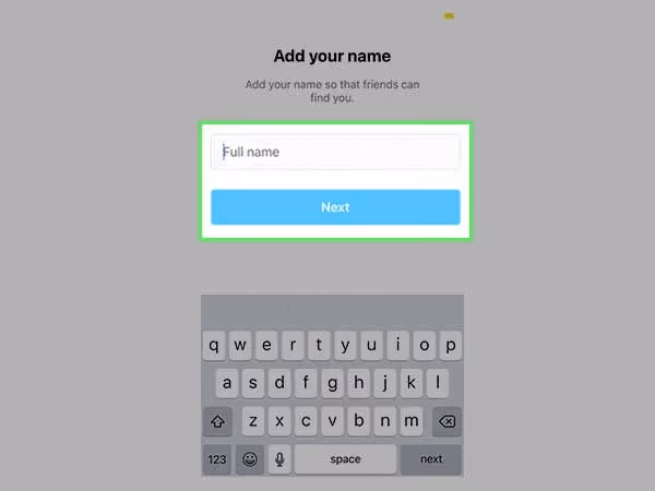 Add your name on Instagram