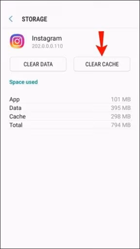 Clear Instagram App Data Cache 