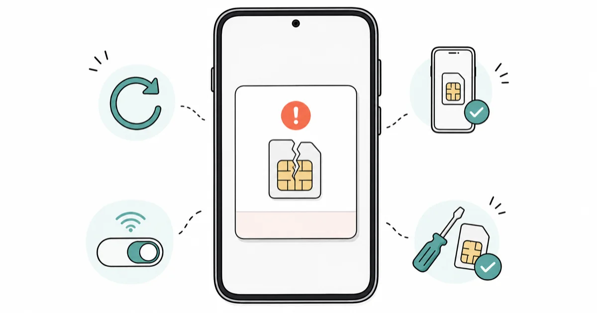 How to Fix the Invalid SIM Card Error on iPhone and Android cover image
