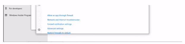 Add an exception in the firewall