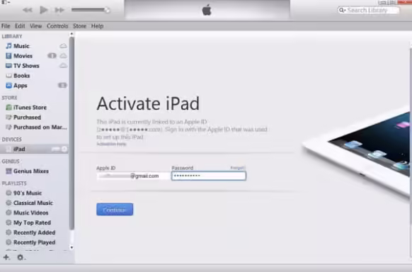 Activate Ipad Via Itunes:finder