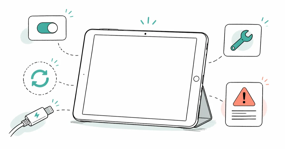 iPad White Screen of Death: 6 Fixes That Actually Work cover image