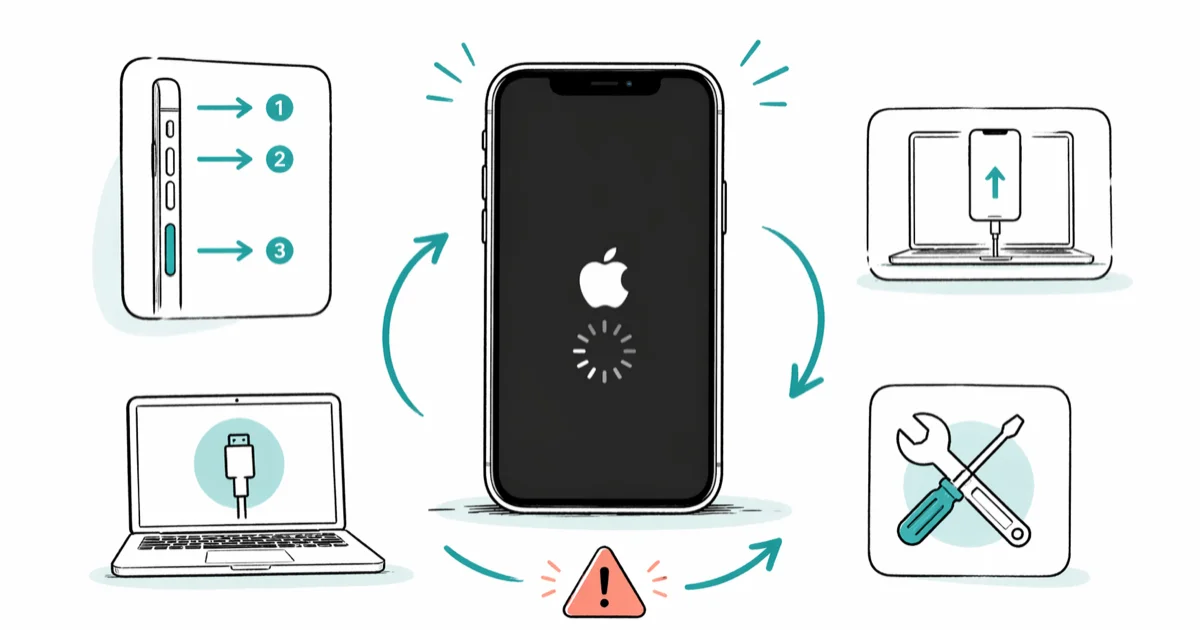 How to Fix an iPhone Stuck in a Boot Loop: 6 Methods cover image