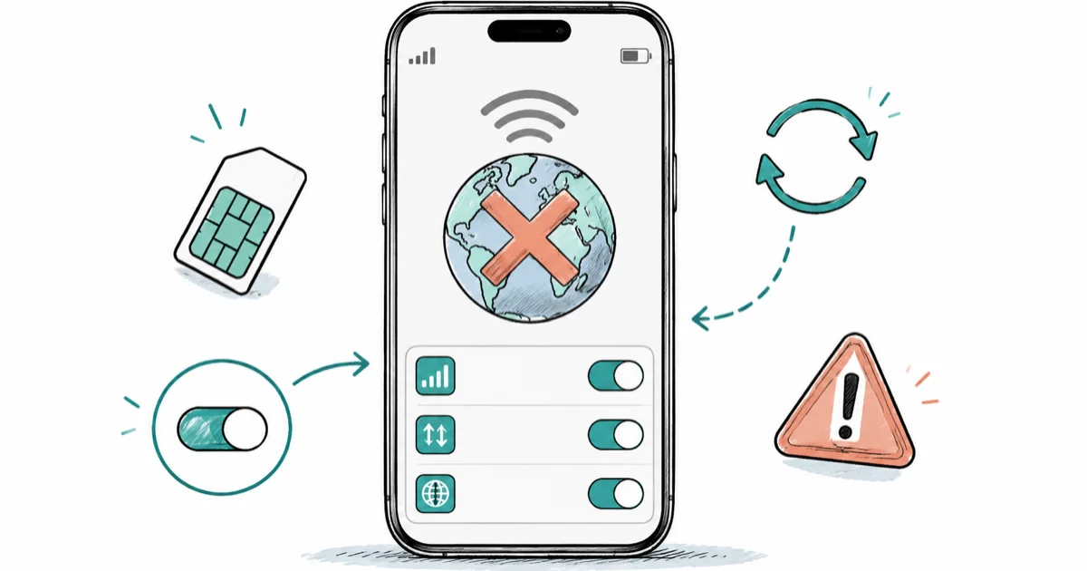 iPhone Cellular Data Not Working Abroad? eSIM Fixes