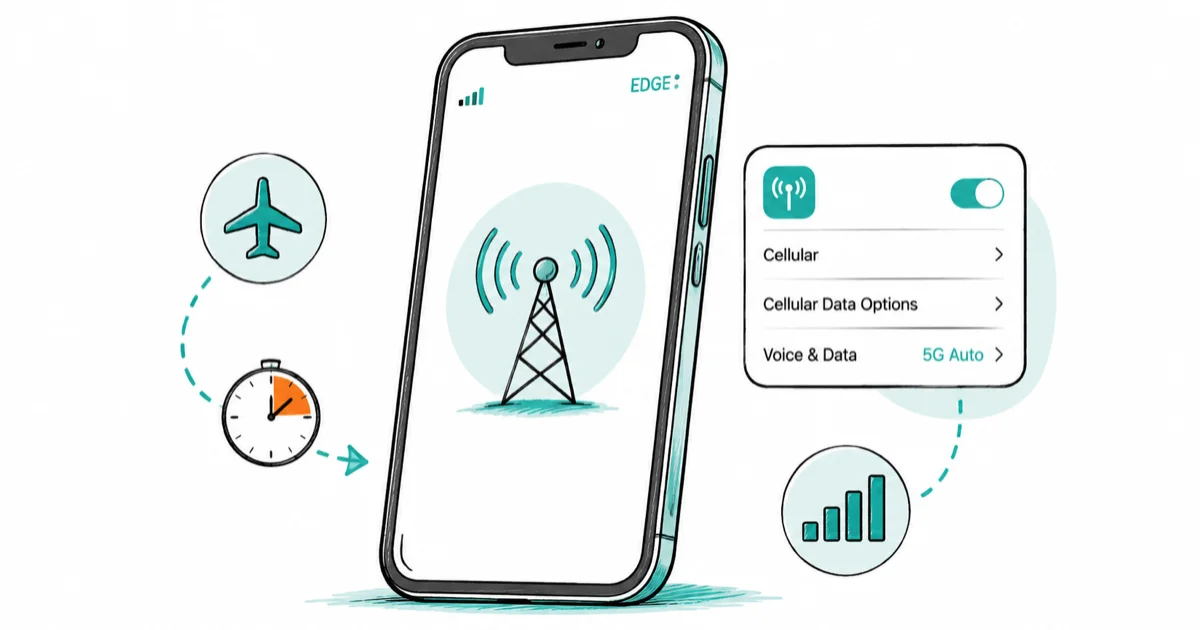 iPhone Stuck on EDGE? How to Get 5G or LTE Back (2026) cover image