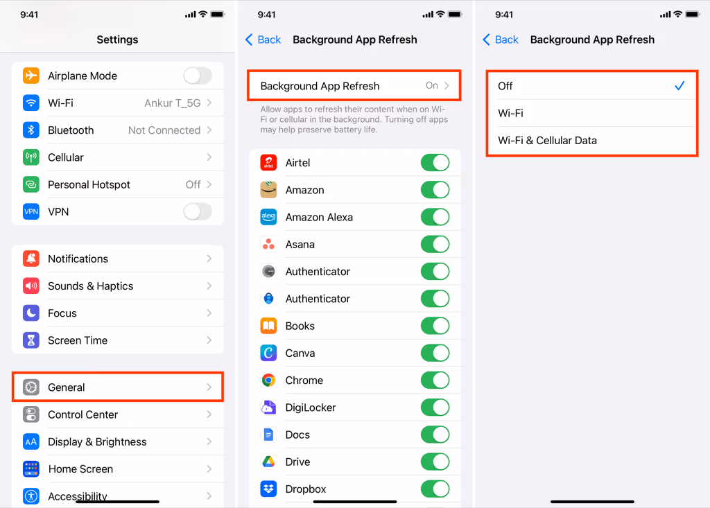 Background App Refresh