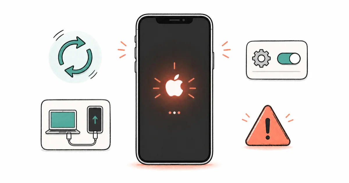 How to Fix an iPhone Flashing Apple Logo (Boot Loop) cover image