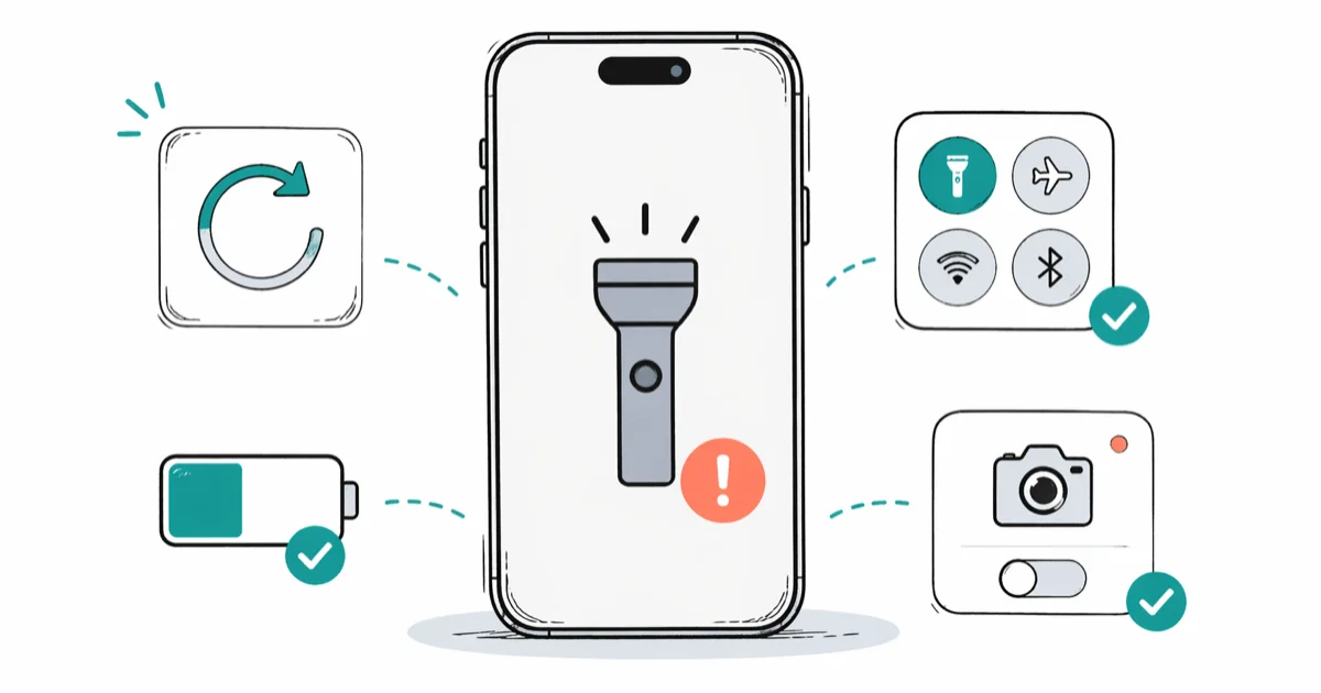 iPhone Flashlight Not Working? 8 Tested Fixes (2026) cover image