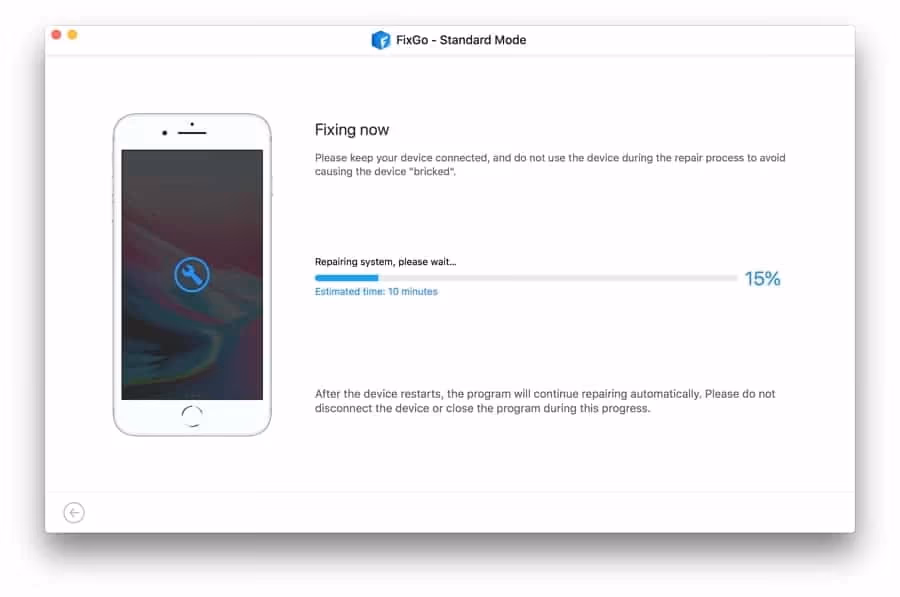 fixgo standard mode fixing now