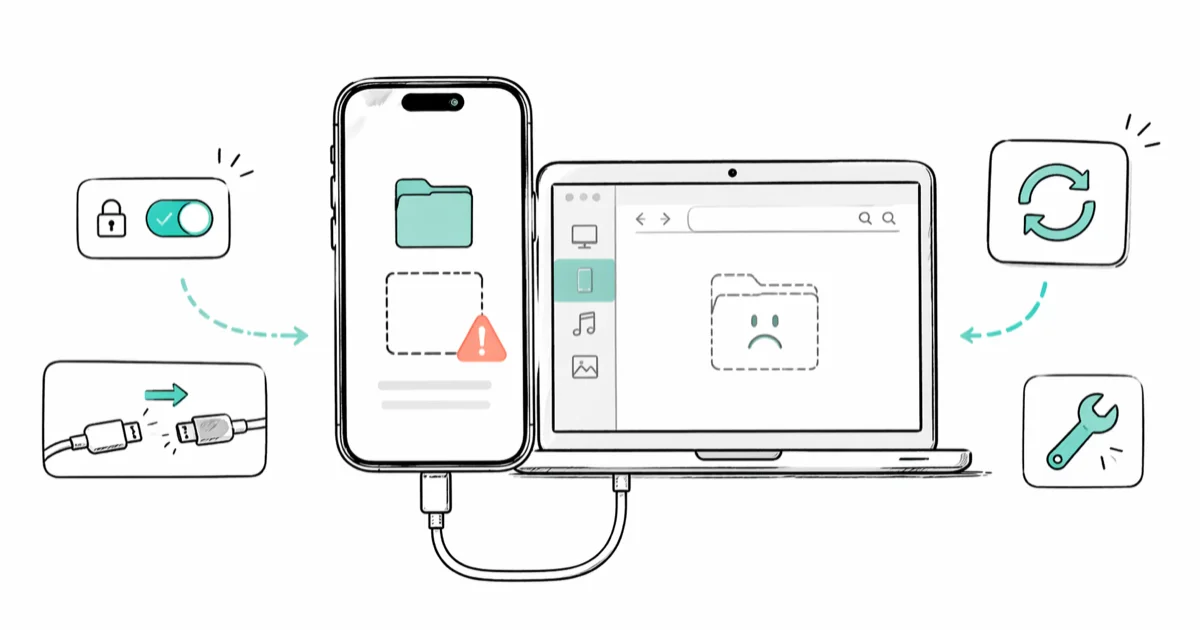 iPhone Internal Storage Empty on PC? 5 Tested Fixes cover image