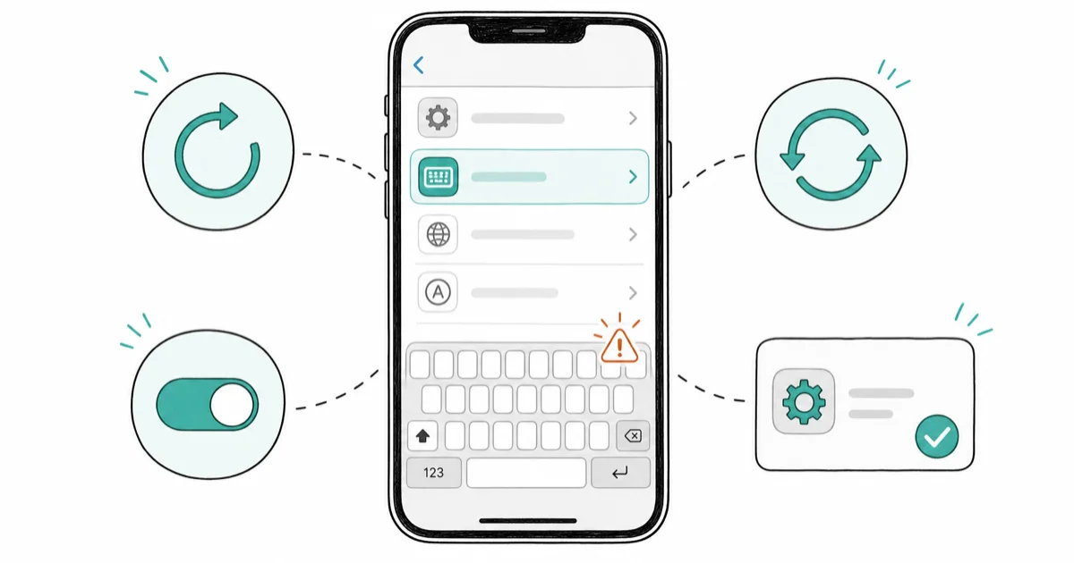iPhone Keyboard Not Working? 11 Fixes for iOS 18 (2026) cover image