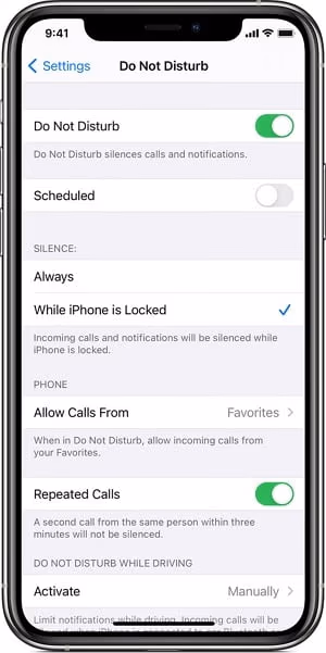 Disable Do Not Disturb to Fix iPhone Mute Switch Error