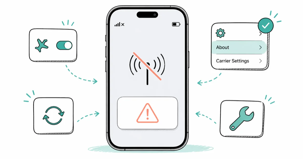 iPhone Says No Service: 9 Fixes That Actually Work cover image
