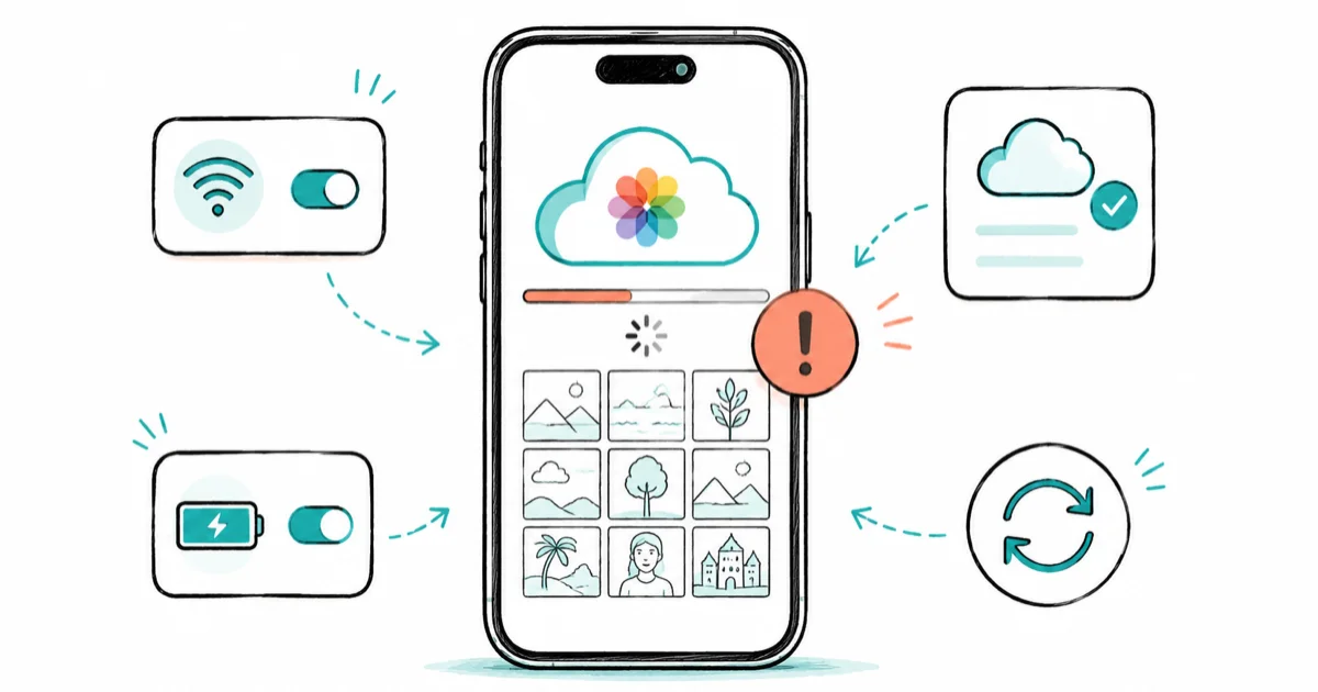 iPhone Photos Not Uploading to iCloud? 9 Fixes (2026) cover image