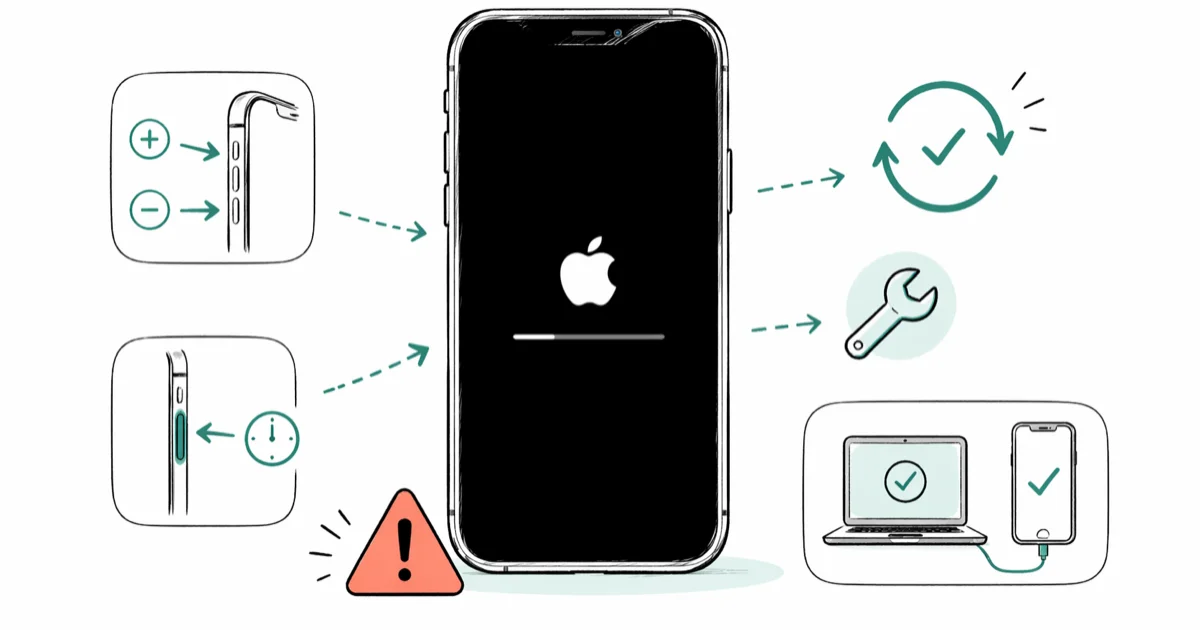 iPhone Stuck on Apple Logo? 5 Ways to Fix It (2026) cover image