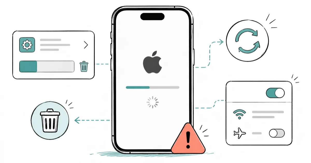 iPhone Stuck on Preparing Update? 7 Fixes That Work cover image