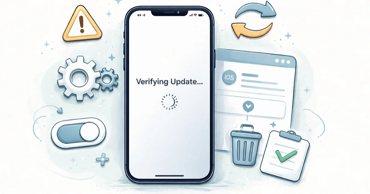 iPhone Stuck on Verifying Update: 6 Fixes That Work cover image