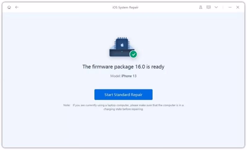 Tenorshare ReiBoot Start Standard Repair