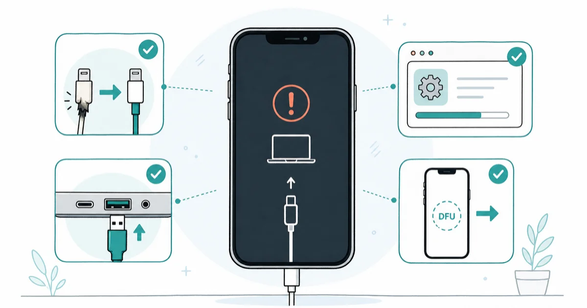 iPhone Won't Restore in Recovery Mode? Fix It Fast cover image