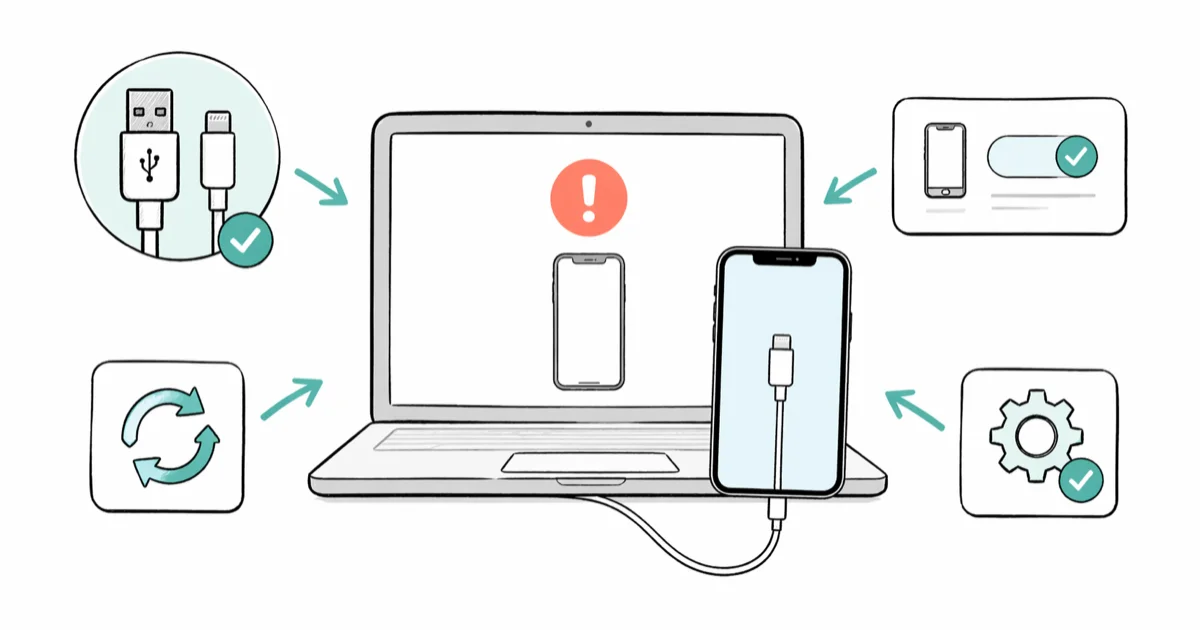 iTunes Not Recognizing iPhone: 8 Fixes That Actually Work cover image