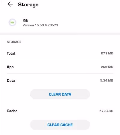Clear Kik Cache