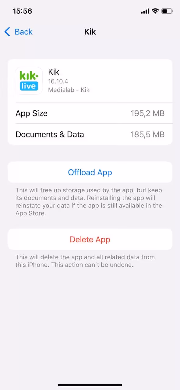 Free Up Storage Space on Kik