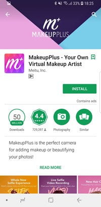 MakeupPlus face makeup editor app