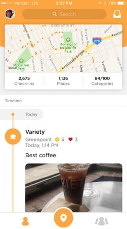Foursquare Swarm: Check-In