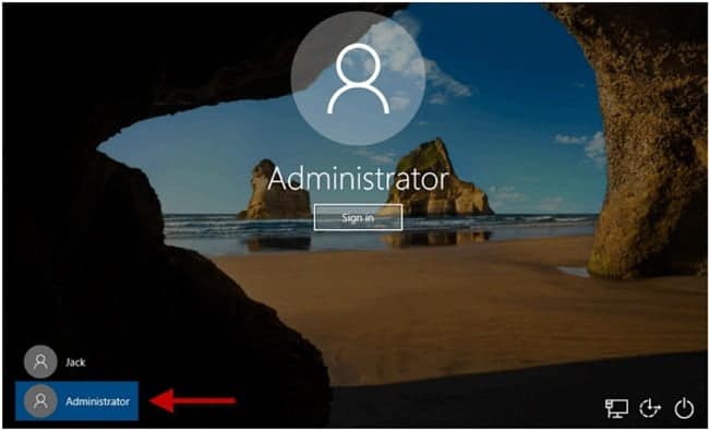 Windows 10 password reset tool Using Built-in Administrator Account